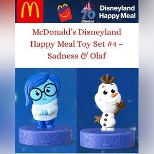 McDonald’s Disneyland 70th Anniversary Happy Meal Toy #4 - Sadness & Olaf